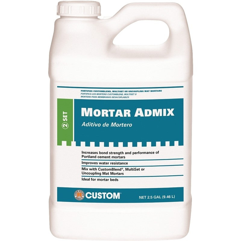 Custom AMA2 Thin-Set and Mortar Admix, Liquid, 2.5 gal, Bottle (Pack of 2)