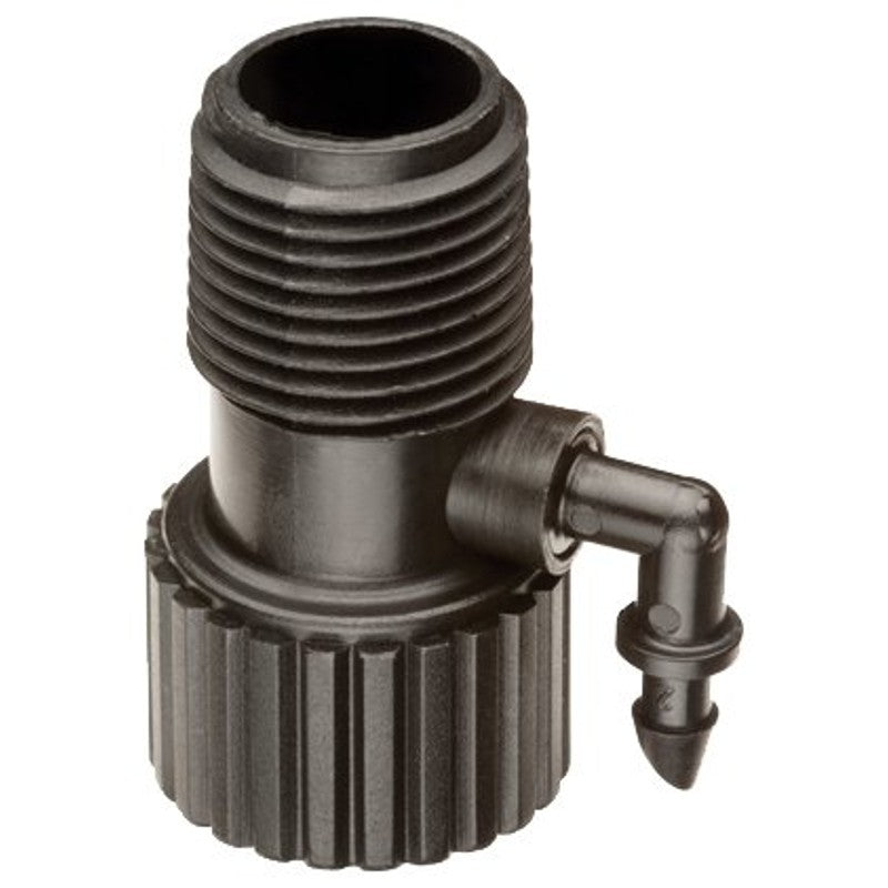 Rain Bird RISMAN1SM Riser Adapter with 1/4 in Barb, 1/2 in Connection, FPT x MPT, Plastic, Black