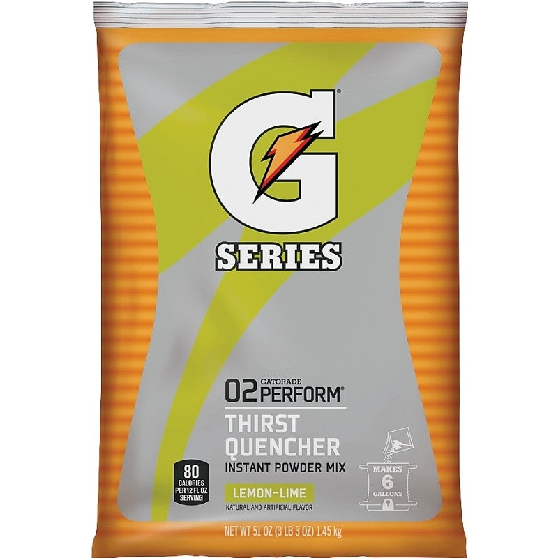 Gatorade 03967 Thirst Quencher Instant Powder Sports Drink Mix, Powder, Lemon-Lime Flavor, 51 oz Pack (Pack of 14)