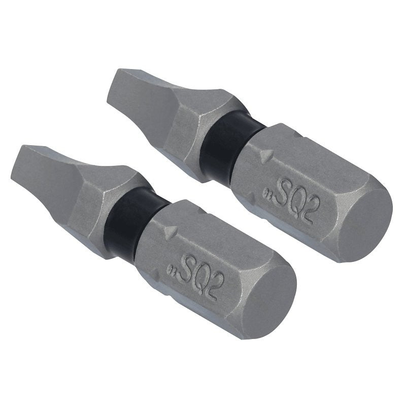 DEWALT TOUGHGRIP DWAF1SQ2TG2 Screwdriver Bit, #2 Drive, Square Drive, 1/4 in Shank, Hex Shank, 1 in L, Steel