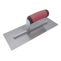QLT NT684 Spot Welded Trowel, 11 in L, 4-1/2 in W, U-Shaped Notch, Curved, Soft Grip Handle