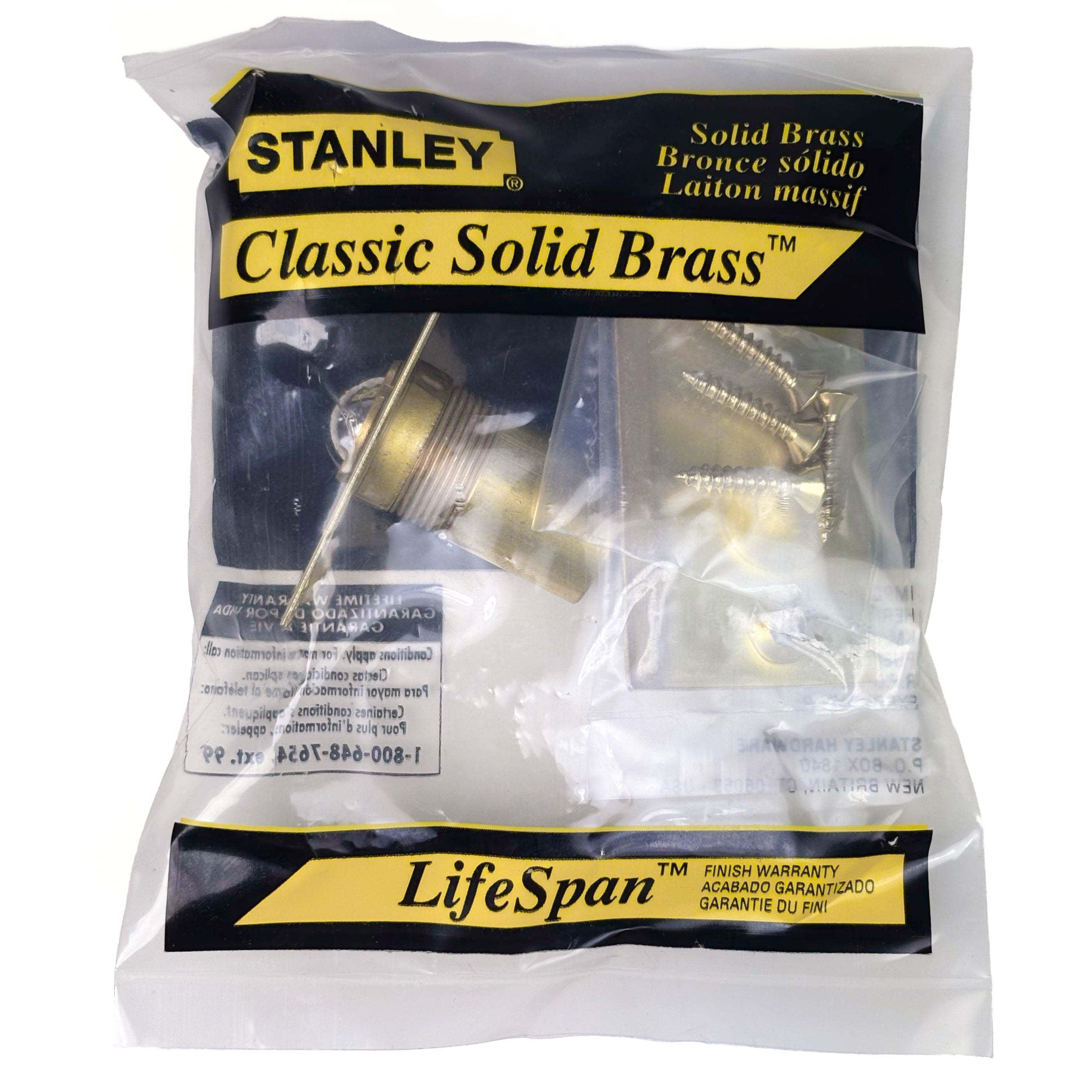 Adjustable Ball Catch 13/16 Inch Bore Squared Strike Plate Polished Solid Brass (POS)