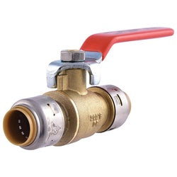 SharkBite Max UR22223A Ball Valve, 1 in Connection, Push-to-Connect, 400 psi Pressure, Brass/Stainless Steel Body