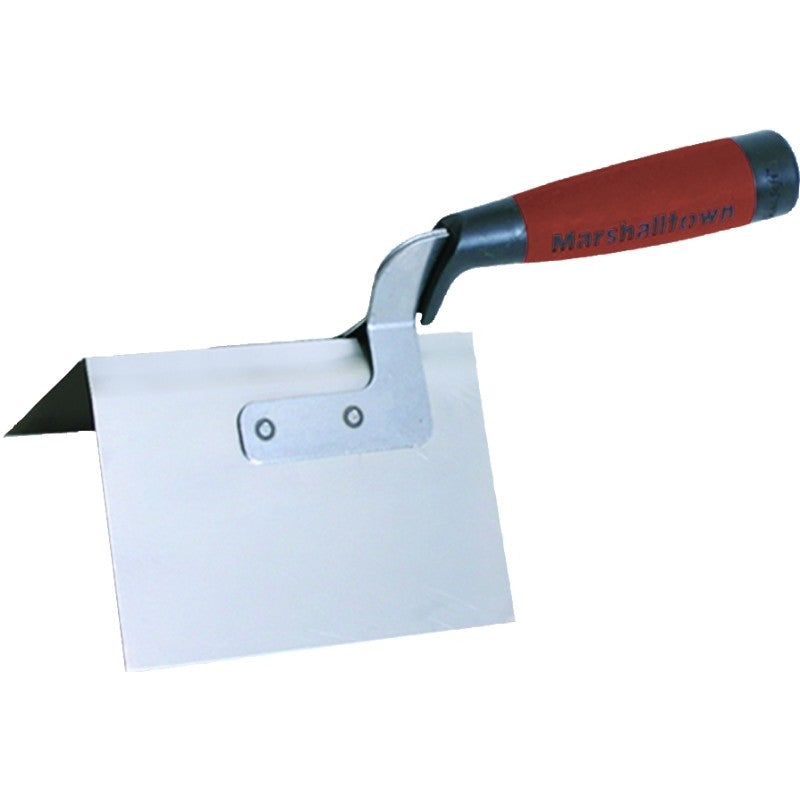 Marshalltown 25D Drywall Corner Trowel, 3-3/4 in W Blade, 5 in L Blade, Steel Blade, DuraSoft Handle