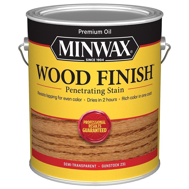 Minwax 710450000 Wood Stain, Oil Base, Gunstock, Liquid, 1 gal (Pack of 2)