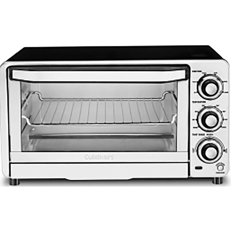 Cuisinart TOB-40N Toaster Oven Broiler, 1800 W, 6-Slice, 0.5 cu-ft, Automatic Control, Stainless Steel, Silver