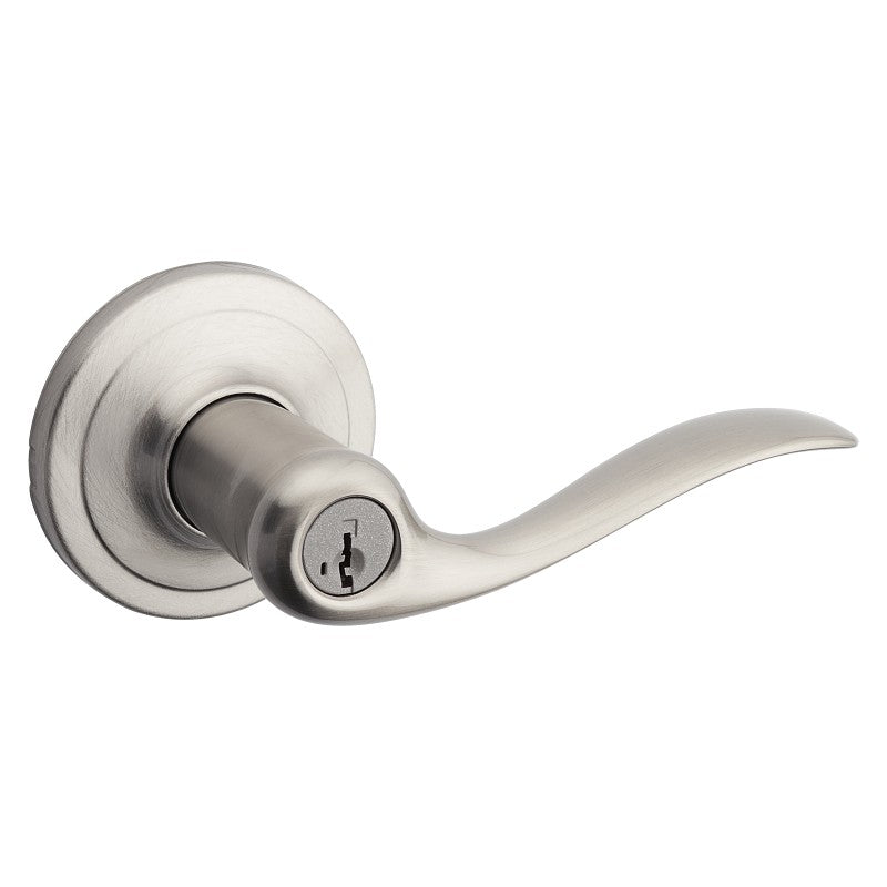 Kwikset Signature Series 740TNL 15SMTCP Entry Lever, Satin Nickel, 1/2 in L Throw, 2-3/32 in Projection