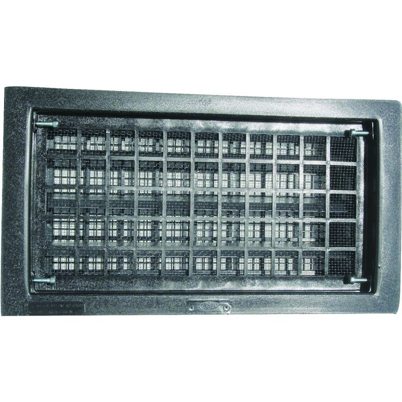 Witten Vent 315CBL Foundation Vent, 62 sq-in Net Free Ventilating Area, Mesh Grill, Thermoplastic, Black Oxide