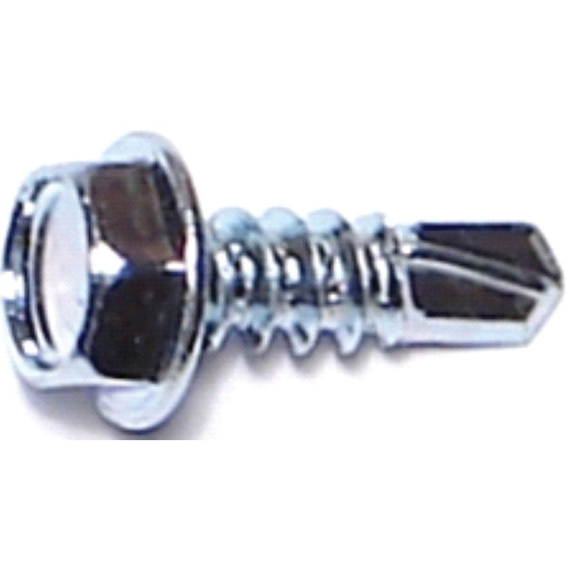 Midwest Fastener 03281 Screw, #8 Thread, 1/2 in L, Coarse Thread, Hex Drive, Self-Drilling, Sharp Point, Steel, Zinc