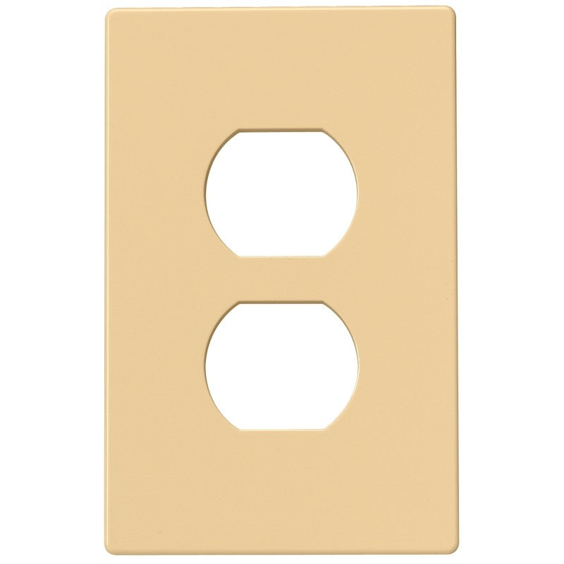 Eaton Wiring Devices PJS8V Series Wallplate, Mid-Size, Screwless, 4-1/2 in L, 2-3/4 in W, 1-Gang, Polycarbonate, Ivory