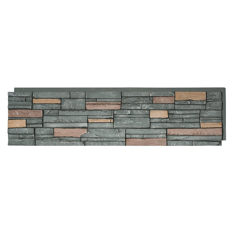 DuraKwik Stone 310YHP Siding Panel, 13 in L, 48 in W, 2 in Thick, Interlocking Edge, Stacked Stone Profile