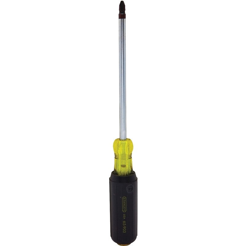 STANLEY 65-903 Screwdriver, #3 Drive, Phillips Drive, 11 in OAL, 6 in L Shank, Vinyl Grip Handle