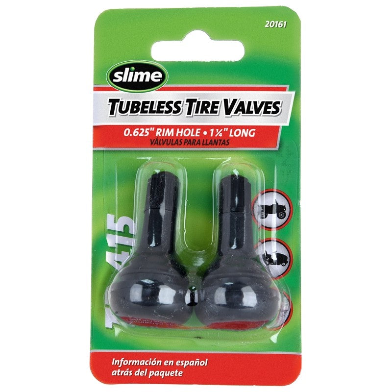 Slime 20161/2079-A Tubeless Tire Valve, Rubber, 2 PK, For: TR415 Tires (Pack of 4)