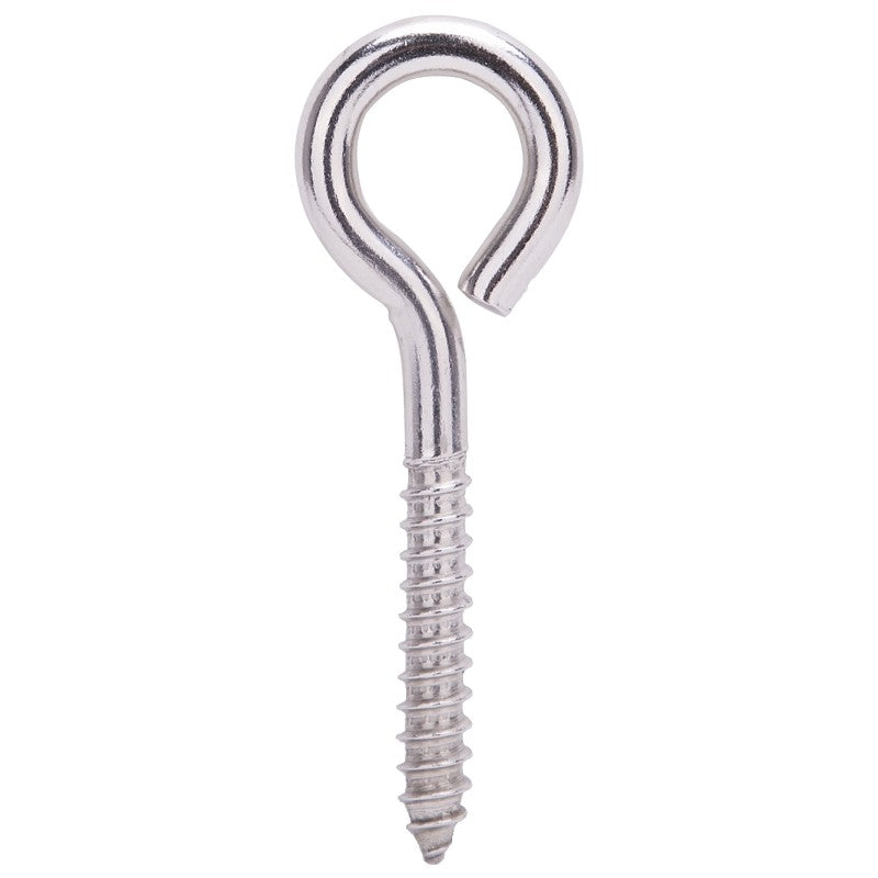 ProSource LR262 Lag Eye Bolt, 9 mm Thread, Screw Thread, 2 in L Thread, 1-3/8 in Dia Eye, 374 lb Working Load (Pack of 10)
