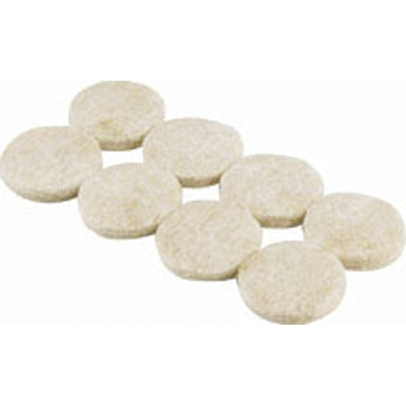 Shepherd Hardware 9972 Protective Pad, Felt Cloth, Beige, 1 in Dia, Round (Pack of 6)