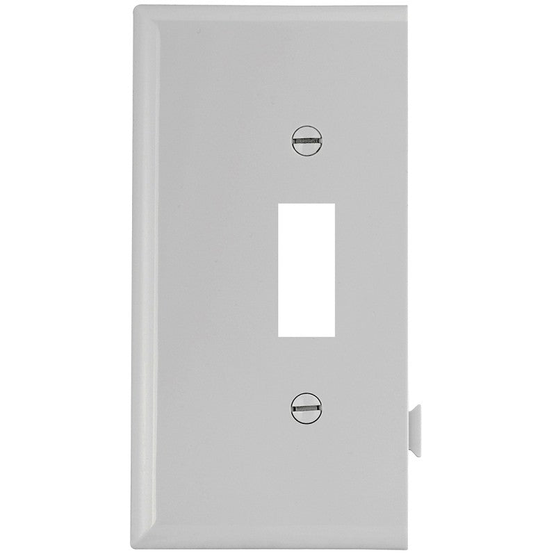 Eaton Wiring Devices STE1W Wallplate, Mid-Size, 4-7/8 in L, 3.12 in W, 1-Gang, Polycarbonate, White, High-Gloss