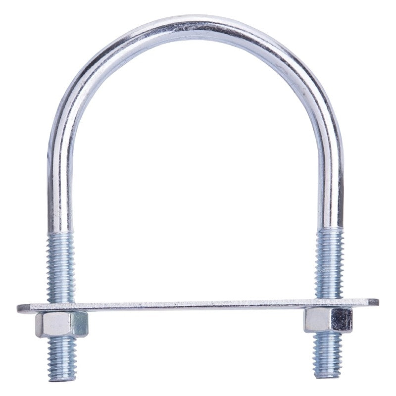 ProSource LR348 U-Bolt, 5/16 in Thread, 1-1/2 in L Thread, Steel, Zinc (Pack of 10)