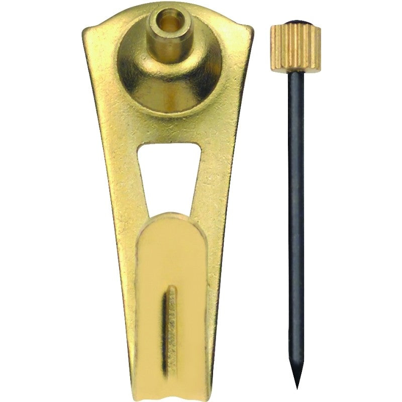 OOK 50024 Picture Hanger, 30 lb, Steel, Brass, Gold, 20/PK