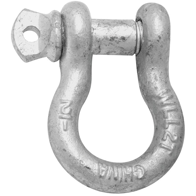 National Hardware 3250BC Series N223-693 Anchor Shackle, 4000 lb Working Load, Galvanized Steel