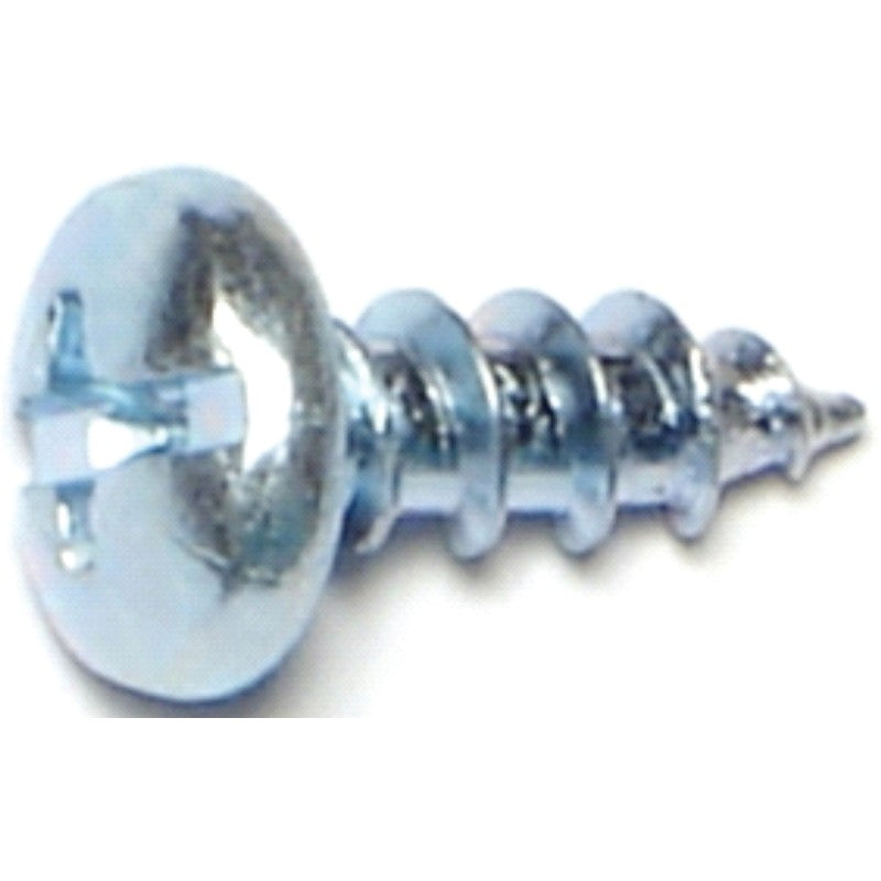 Midwest Fastener 03186 Screw, #10 Thread, Coarse Thread, Pan Head, Phillips, Slotted Drive, 1/2 in L Under Head, 100/PK