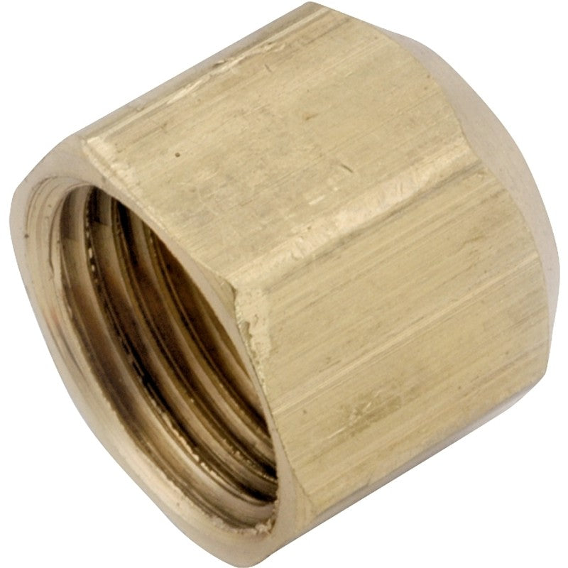 Anderson Metals 754040-04 Tube Cap, 1/4 in, Flare, Brass