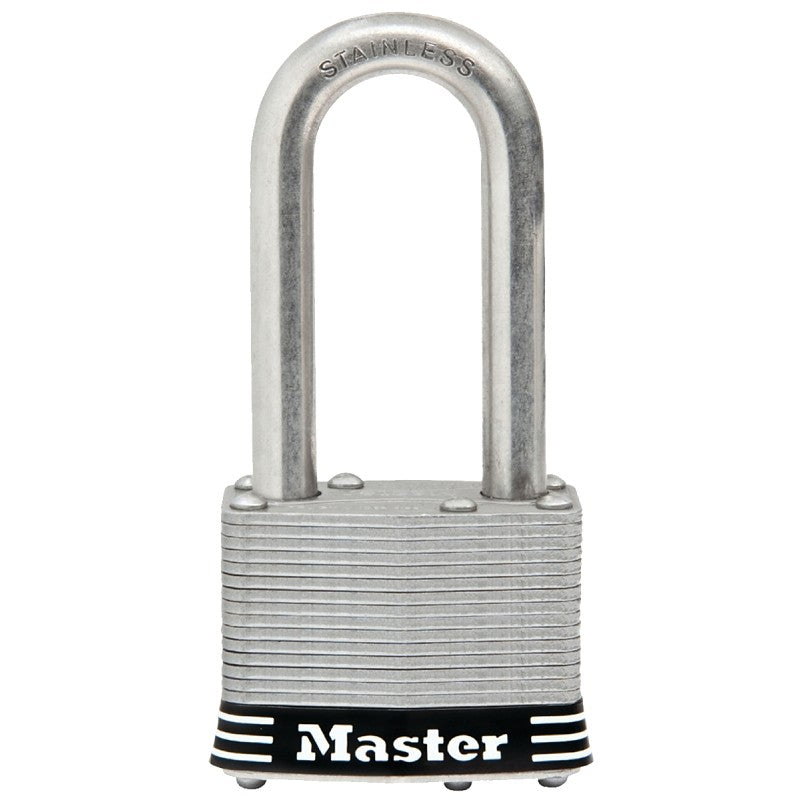 Master Lock 1SSKADLFHC Padlock, Keyed Alike Key, 5/16 in Dia Shackle, 1-1/2 in H Shackle, Stainless Steel Shackle