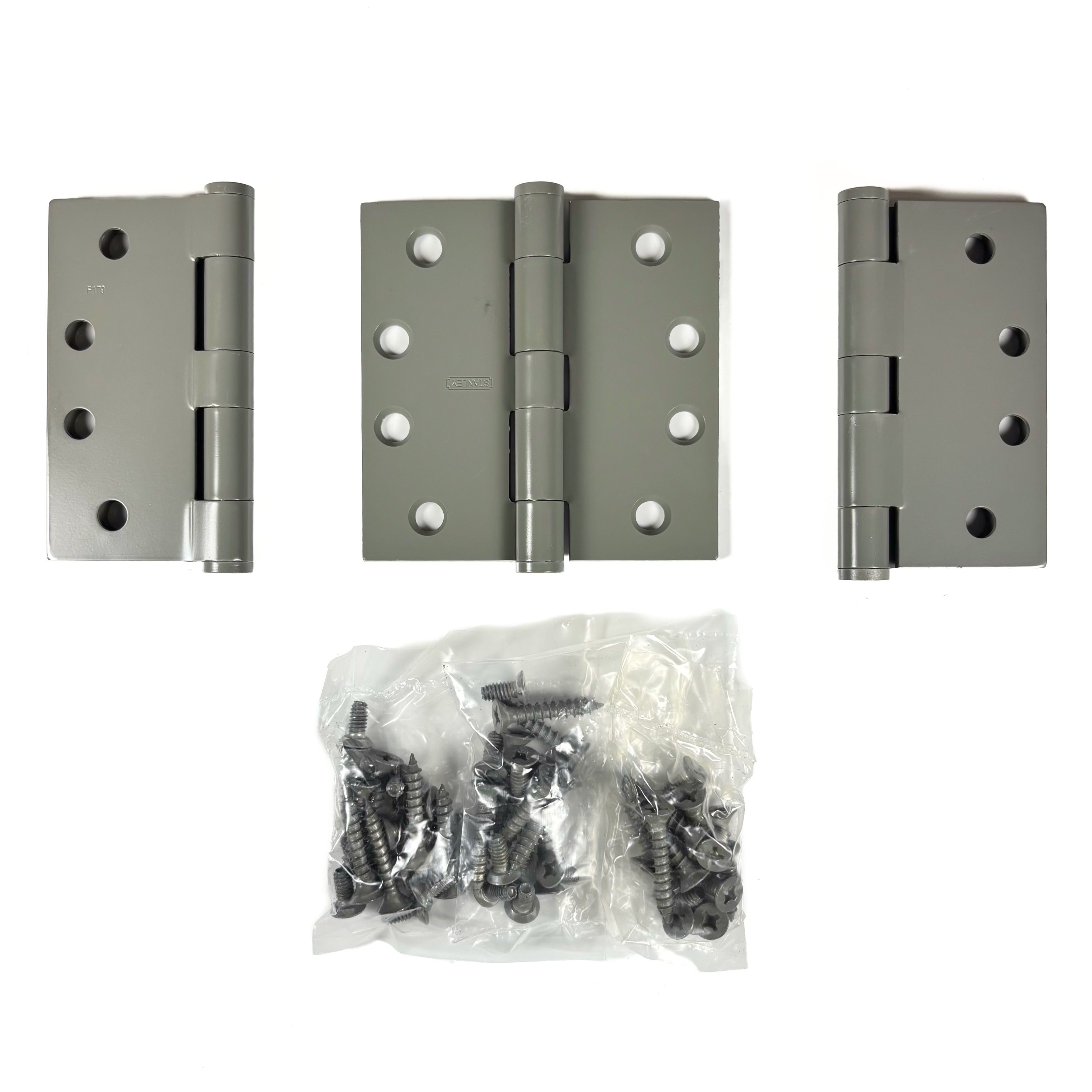 Commercial Door Hinges 4 Inch Square Corner USP Prime Coat 3 Pack