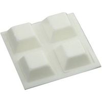 Square Bumper Self Adhesive 1/2 Inch White 8 Pack