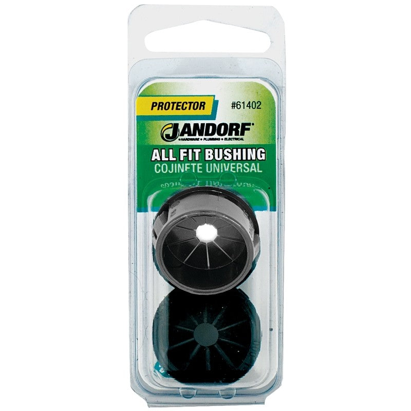 Jandorf 61402 Conduit Bushing, 3/4 in Dia Cable, Nylon, Black, 1 in Dia Panel Hole, 0.453 in Thick Panel