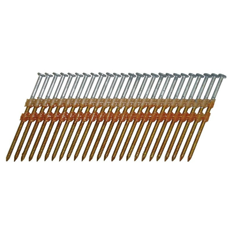 Metabo HPT 20302SHPT Sheathing Nail, 10D, 3 in L, 21 ga Gauge, Steel, Hot-Dipped Galvanized, Full Round Head