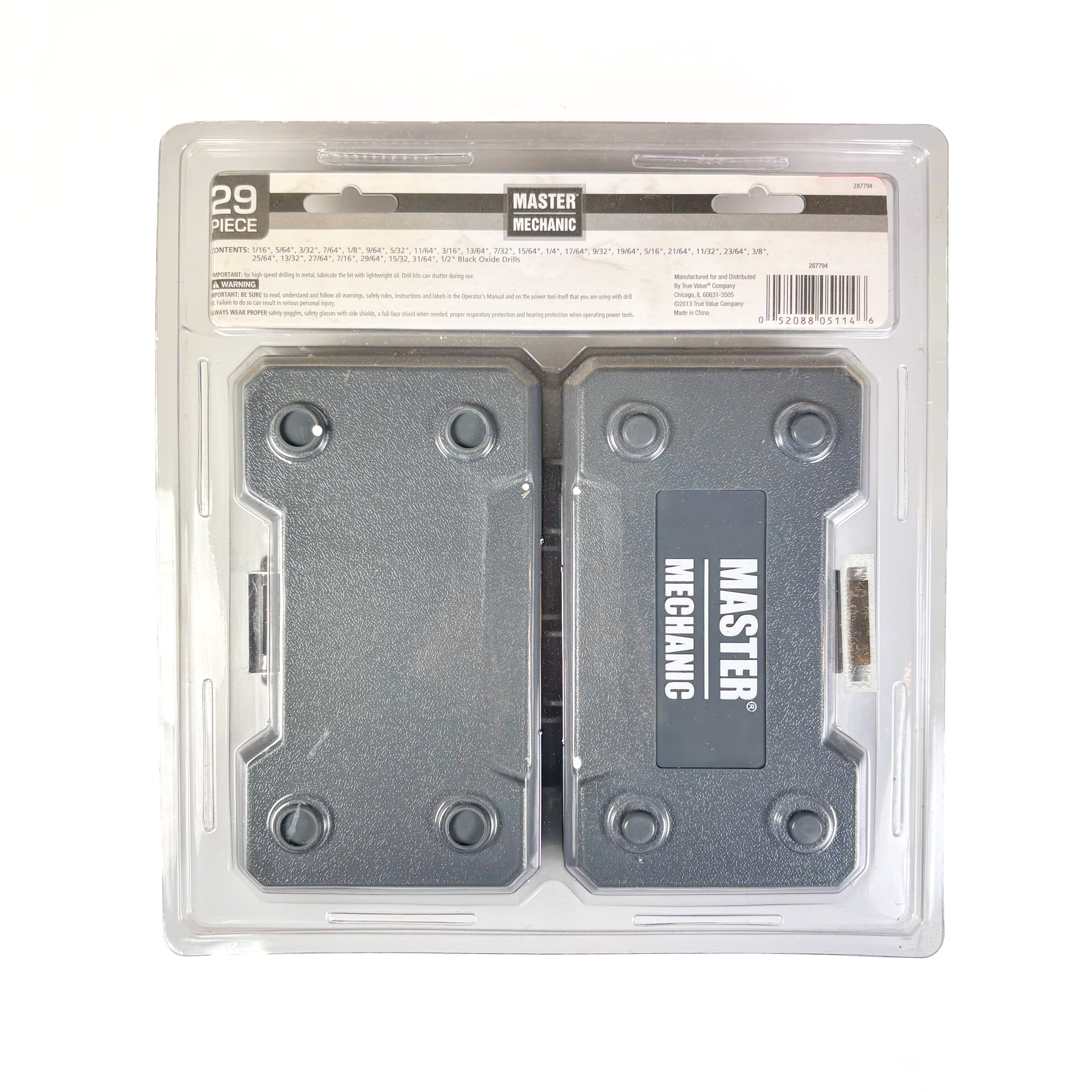 29 Piece Black Oxide Drill Bit Set 1/16 Inch To 1/2 Inch By 64Ths (POS)