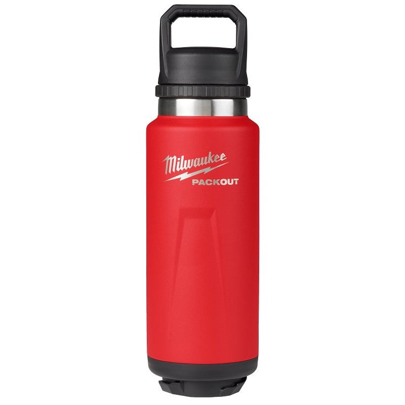 Milwaukee Packout 48-22-8397R Insulated Water Bottle, 36 oz, Metal, Red