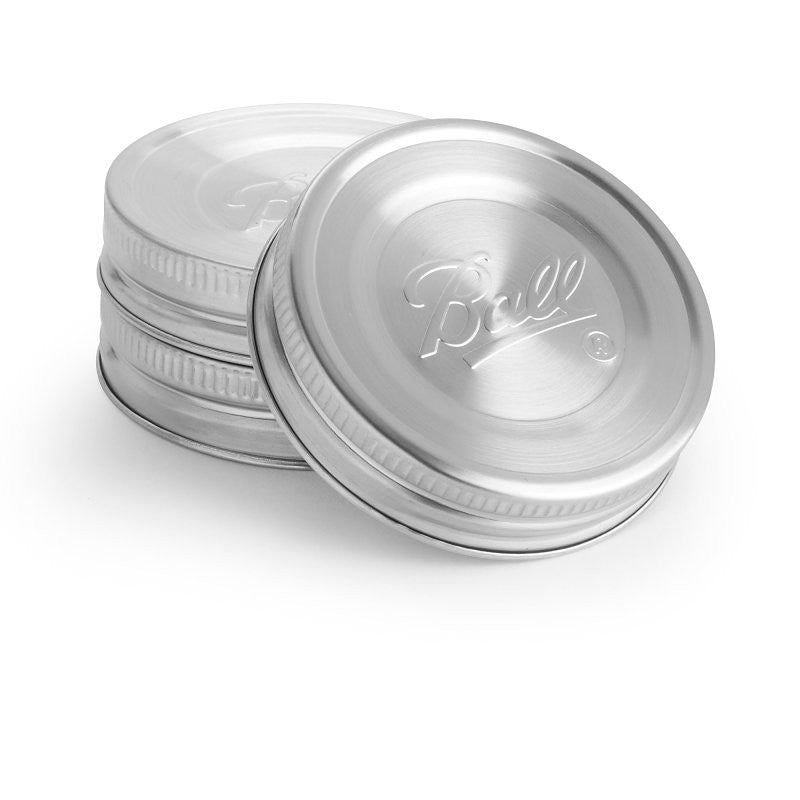 Ball 2176672 Non-Canning Lid, Regular Mouth, Stainless Steel, 3/PK