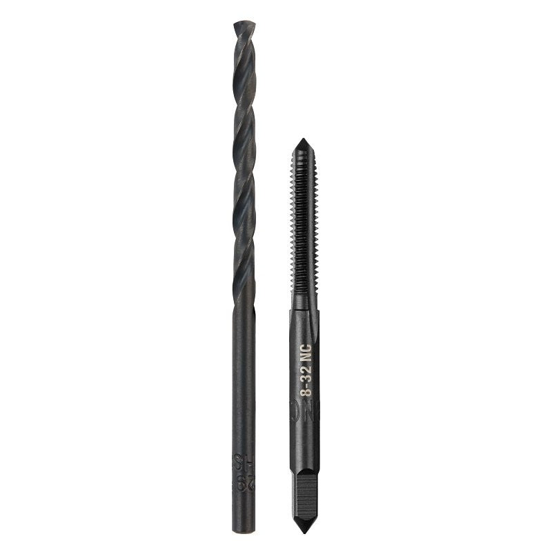 Milwaukee 49-57-5521 Drill and Tap Bit, HCS, Black Oxide, Specifications: #8-32 NC Straight Flute Plug Tap, #29 Drill
