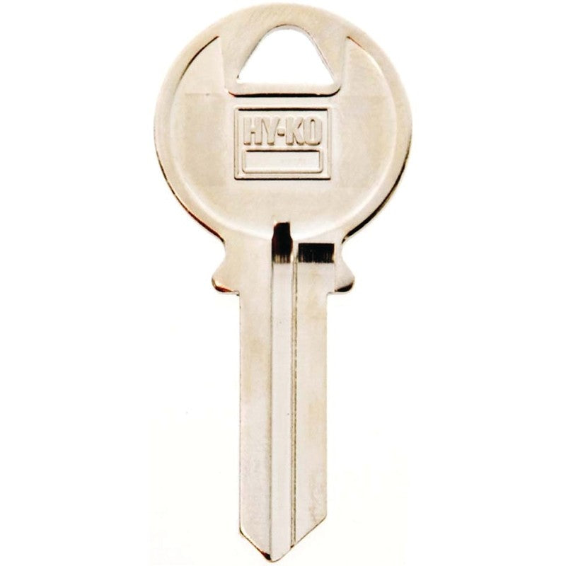 Hy-Ko 11010IN1 Key Blank, Brass, Nickel, For: ILCO Cabinet, House Locks and Padlocks, IN1 Key Number (Pack of 10)