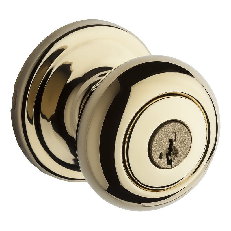 Kwikset Signature Series 740H3SMT 6AL/RCS Entry Knob, Polished Brass, Metal, K3, KW1 Keyway, 2 Grade