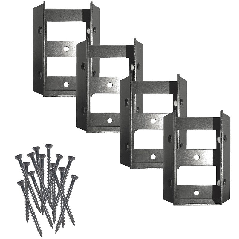 Nuvo Iron SDRC Rail Connector, Steel, Black, Galvanized/Powder Coated