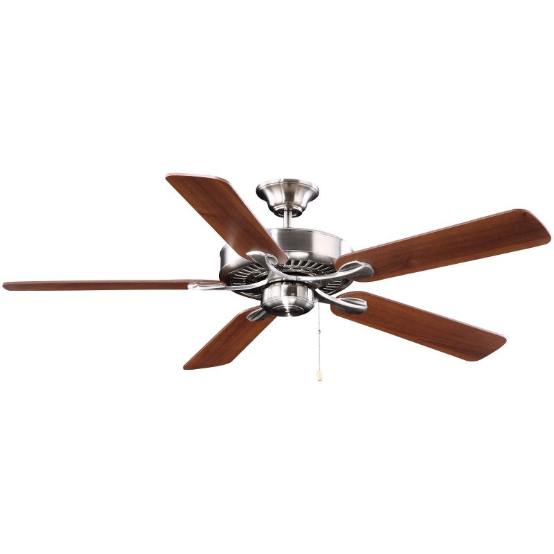 Boston Harbor YG314-ES-EN-BN Ceiling Fan, 5-Blade, Dark Walnut Blade, 52 in Sweep, MDF Blade, 3-Speed