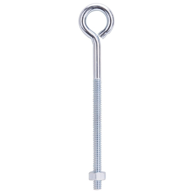 ProSource LR273 Eye Bolt, 6 mm Thread, Machine Thread, 3 in L Thread, 31/32 in Dia Eye, 143 lb Working Load, Steel, Zinc (Pack of 20)