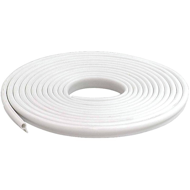 M-D 78394 Gasket Weatherstrip, 1/2 in W, 17 ft L, Vinyl, White (Pack of 6)