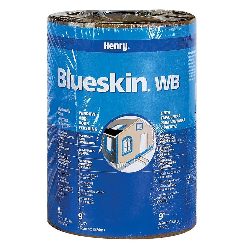 Blueskin WB BH200WB4590 Window and Door Flashing, 50 ft L, 9 in W, Blue, Self-Adhesive