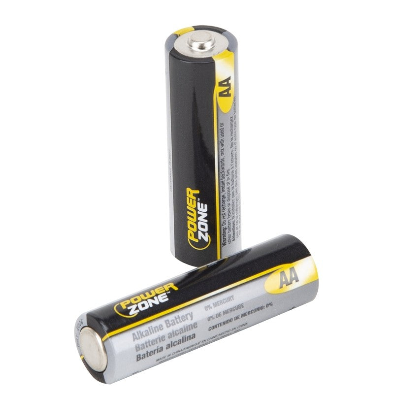PowerZone LR6-16P Battery, 1.5 V Battery, AA Battery, Zinc, Manganese Dioxide, and Potassium Hydroxide