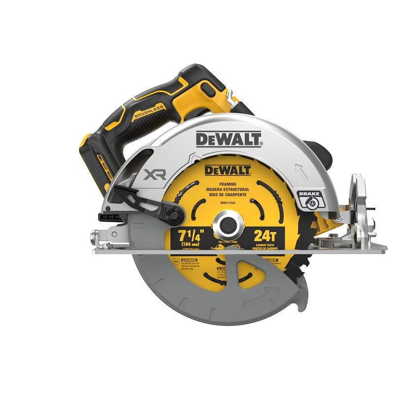 DEWALT DCS590B Cordless Circular Saw, Tool Only, 20 V, 7-1/4 in Dia Blade, 57, 45, 22.5 deg Bevel