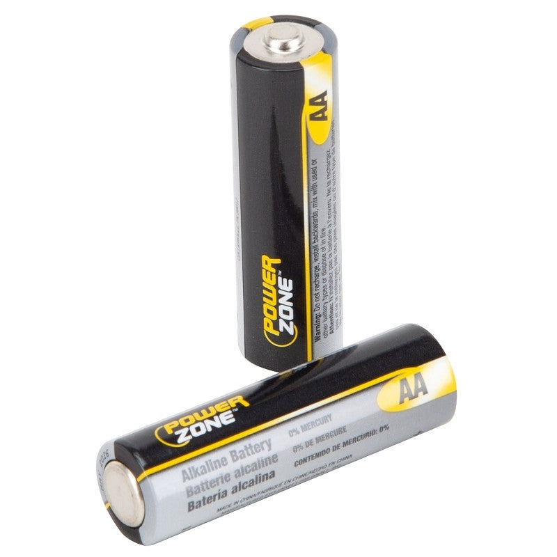 PowerZone LR6-24P Battery, 1.5 V Battery, AA Battery, Zinc, Manganese Dioxide, and Potassium Hydroxide