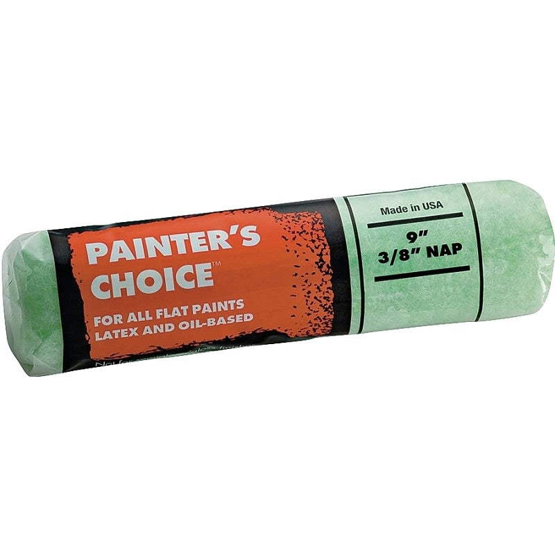 Wooster R277-9 Roller Cover, 3/4 in Thick Nap, 9 in L, Fabric Cover, Mint Green