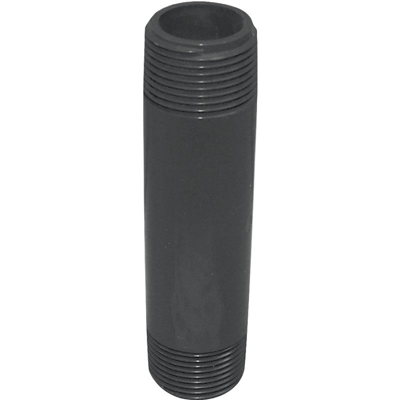 Genova 300 Series P-12-5 Pipe Nipple, 1/2 in, MIP, PVC, Gray, SCH 80 Schedule, 5 in L