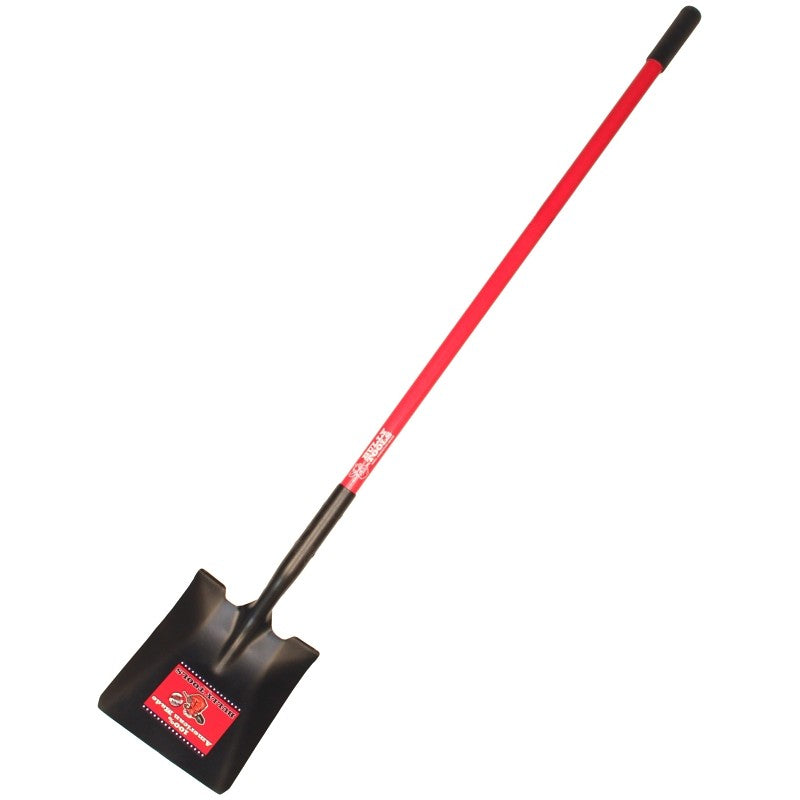 BULLY Tools 62525 Shovel, 9-1/2 in W Blade, 14 ga Gauge, Steel Blade, Fiberglass Handle, Comfort Grip Handle