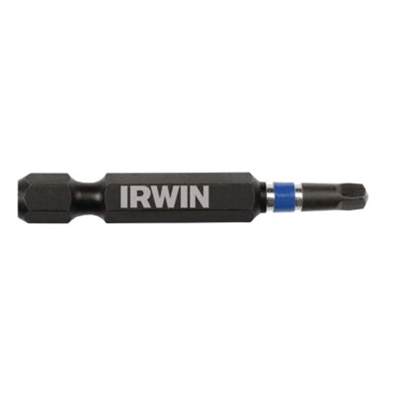 Irwin 1837476 Power Bit, #2 Drive, Square Recess Drive, 1/4 in Shank, Hex Shank, 2 in L, S2 Steel, 2/PK