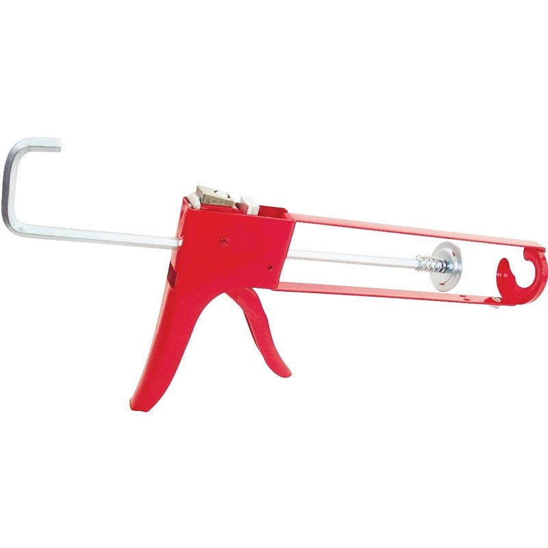Newborn 114D Caulk Gun, 0.1 gal Cartridge, Red, 7:1, 10:1 Thrust Ratio