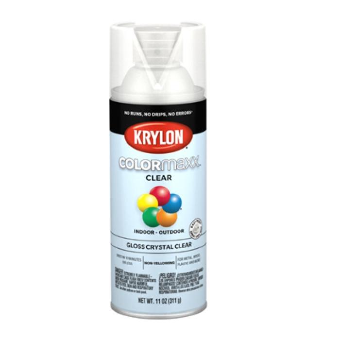 Krylon K05515007 Enamel Spray Paint, Gloss, Clear, 11 oz, Can